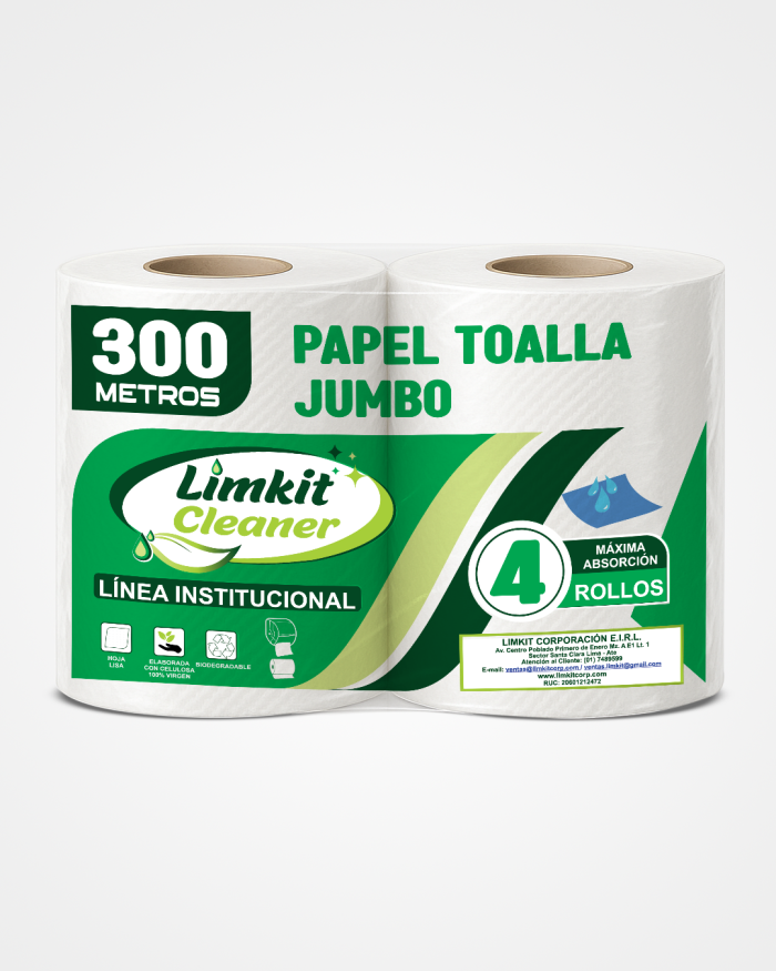 Papel Toalla Jumbo 300 MTS